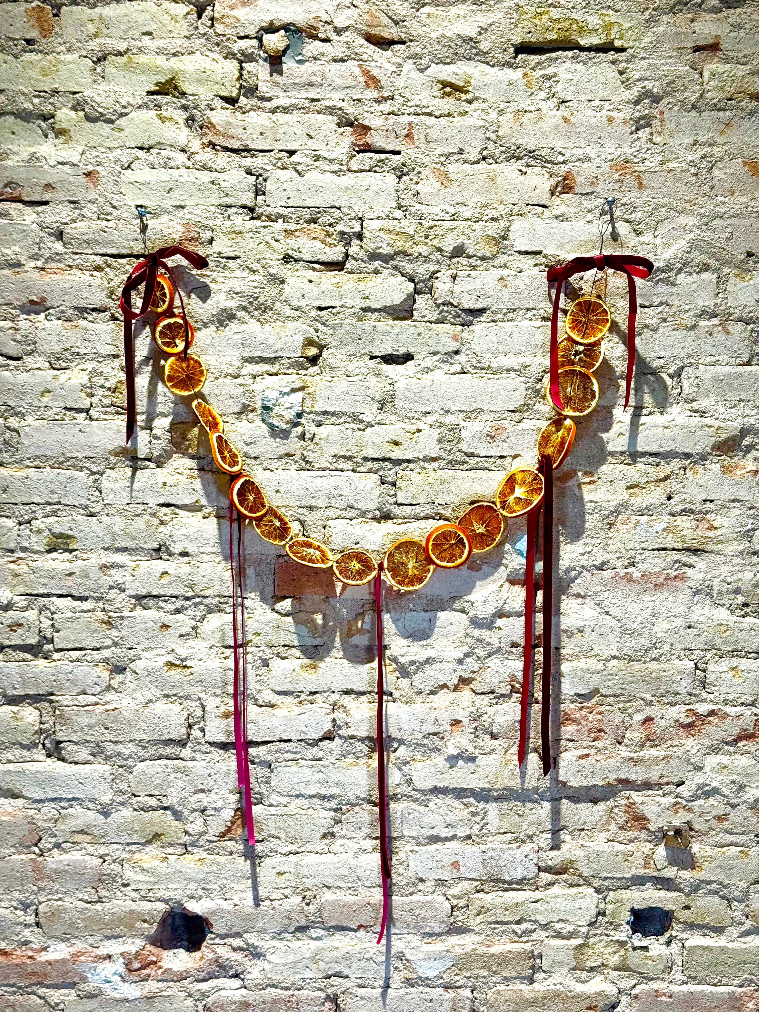 Guirnalda de Rodajas de Naranja Deshidratada | Decoración Natural y Navideña Artesanal