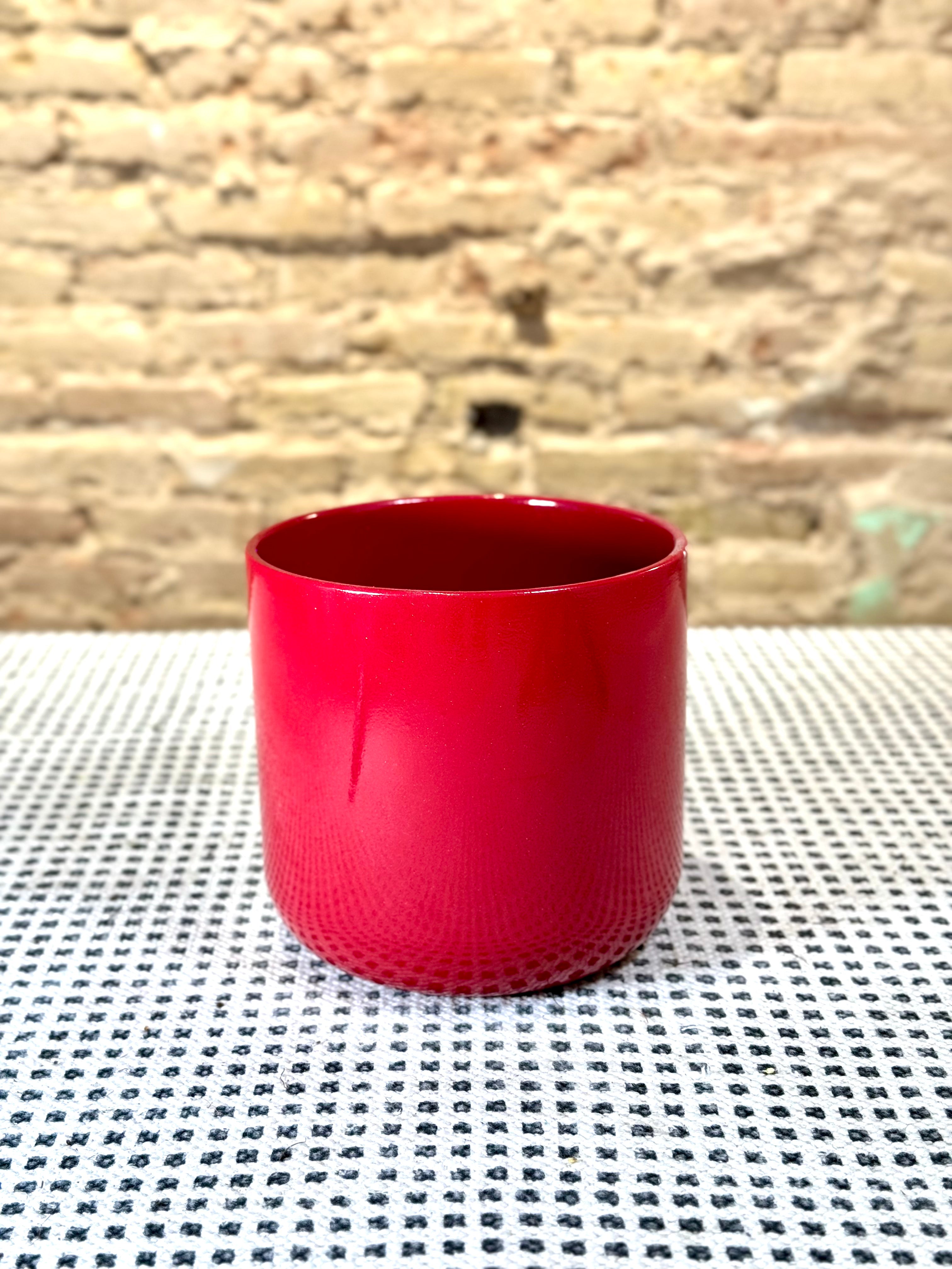Portamacetas minimalista rojo elegante